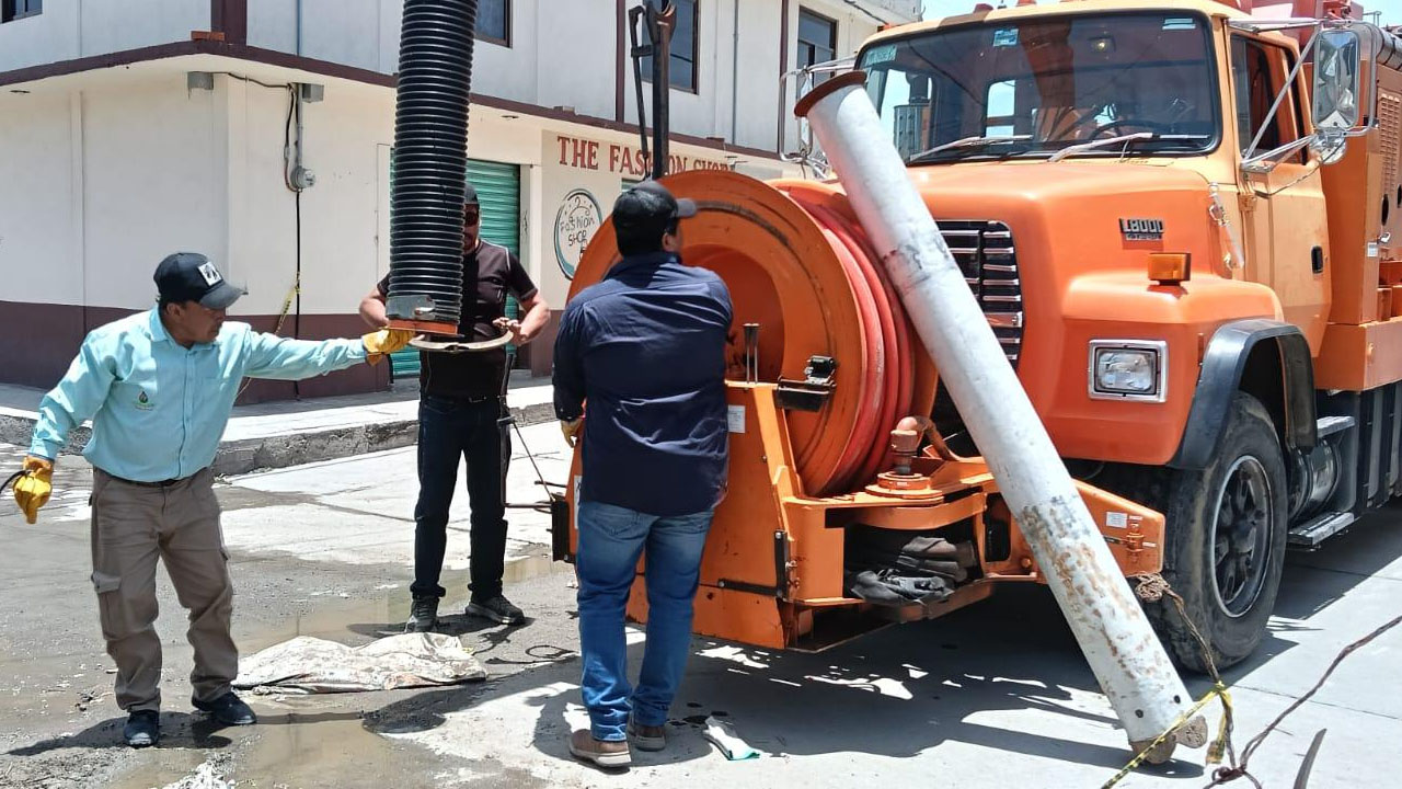 CAPAMH inicia trabajos de rehabilitación de drenajes con unidad Vactor; Xicoténcatl, la primera comunidad atendida