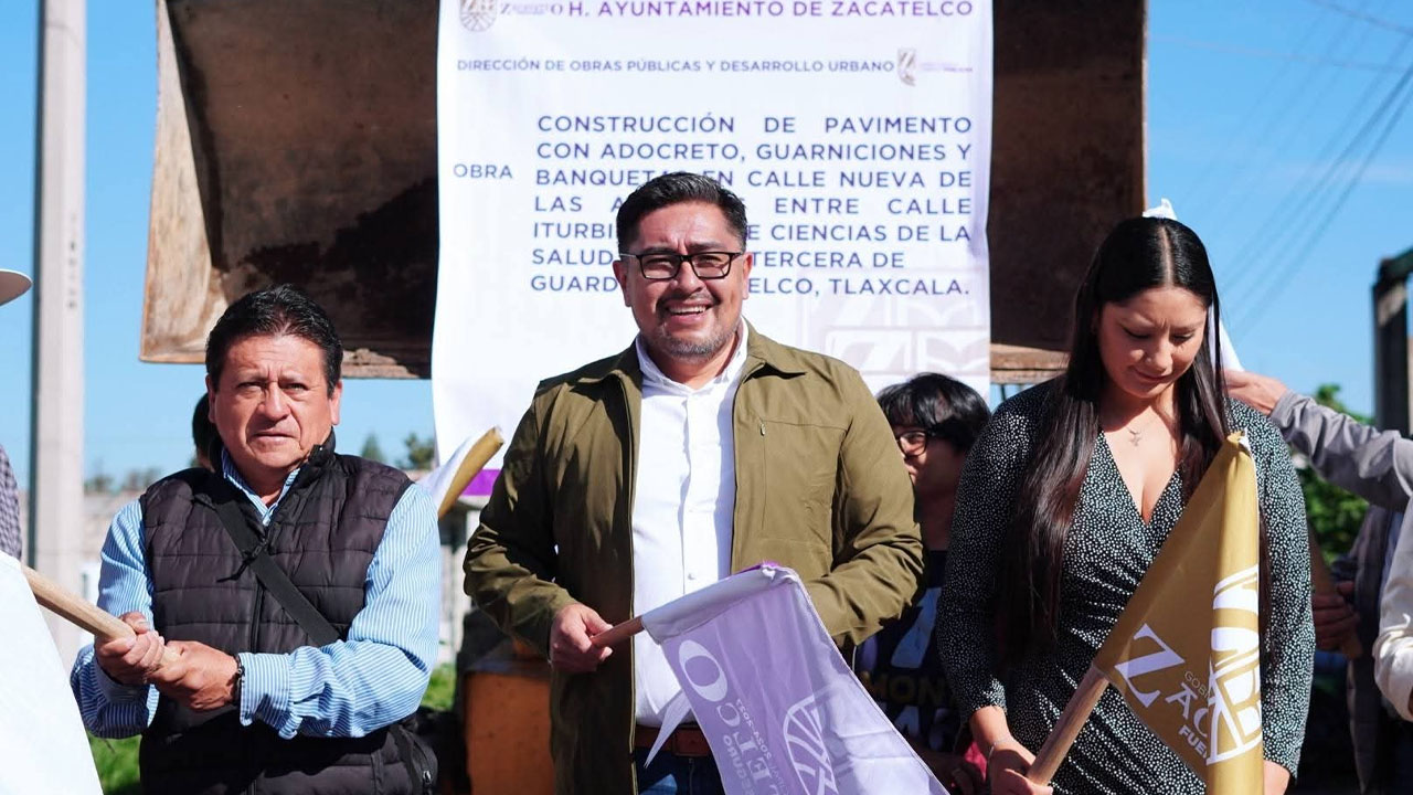 Zacatelco anuncia inicio de obra en Calle Nueva de las Américas, comunidad de Guardia.