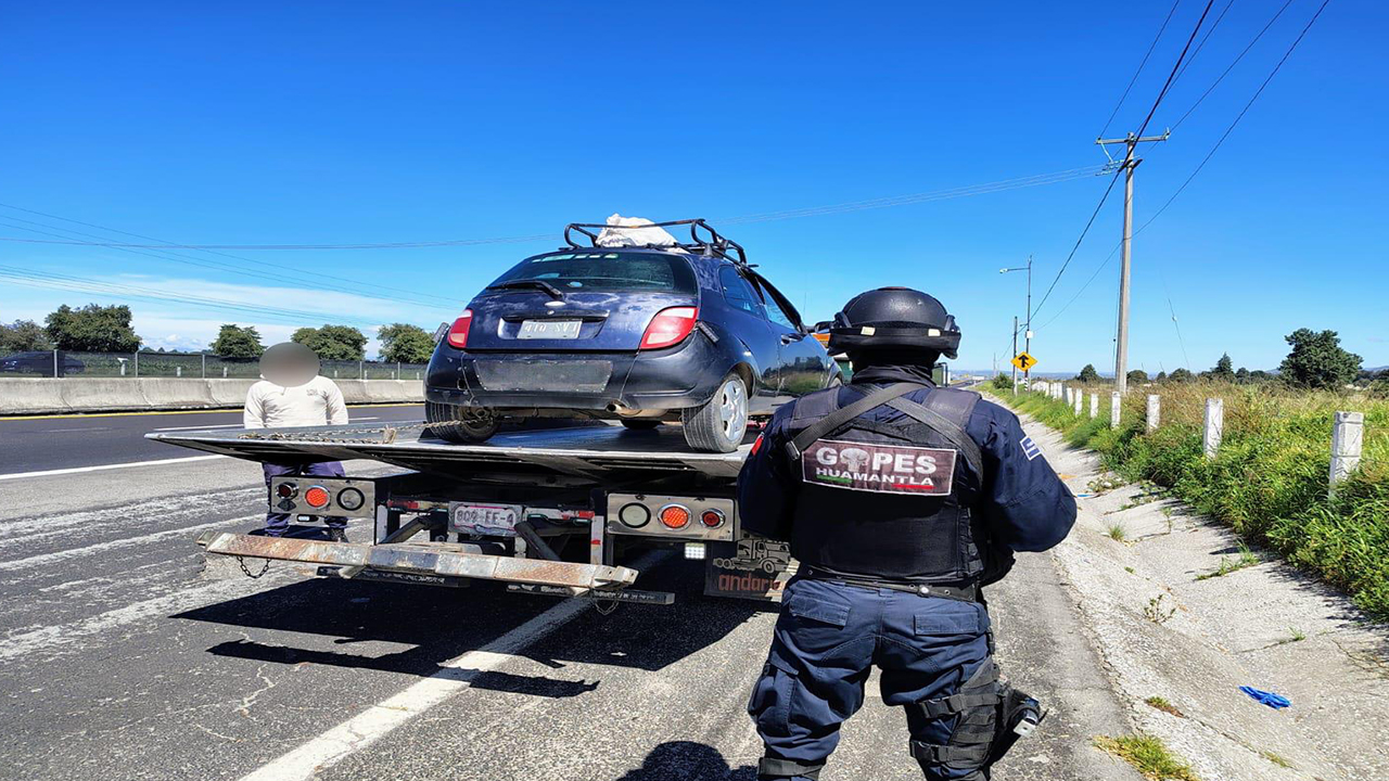 Detienen a presunto asaltante y recuperan vehículo robado tras operativo en Huamantla