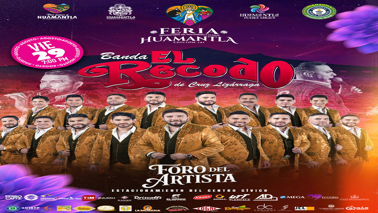 Se habilitan más boletos para los conciertos de El Recodo y El Tri en la Feria Internacional del Arte Efímero y la Dalia 2025