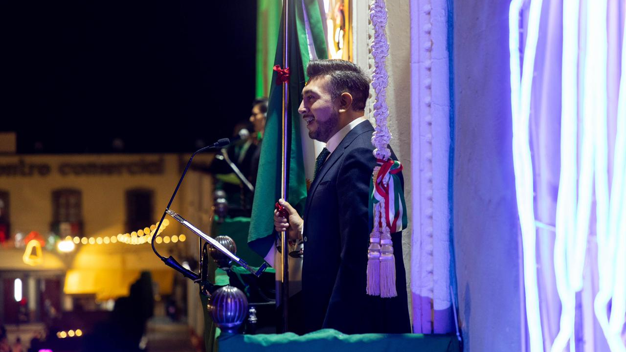 Salvador Santos Cedillo Encabeza el Grito de Independencia en Huamantla