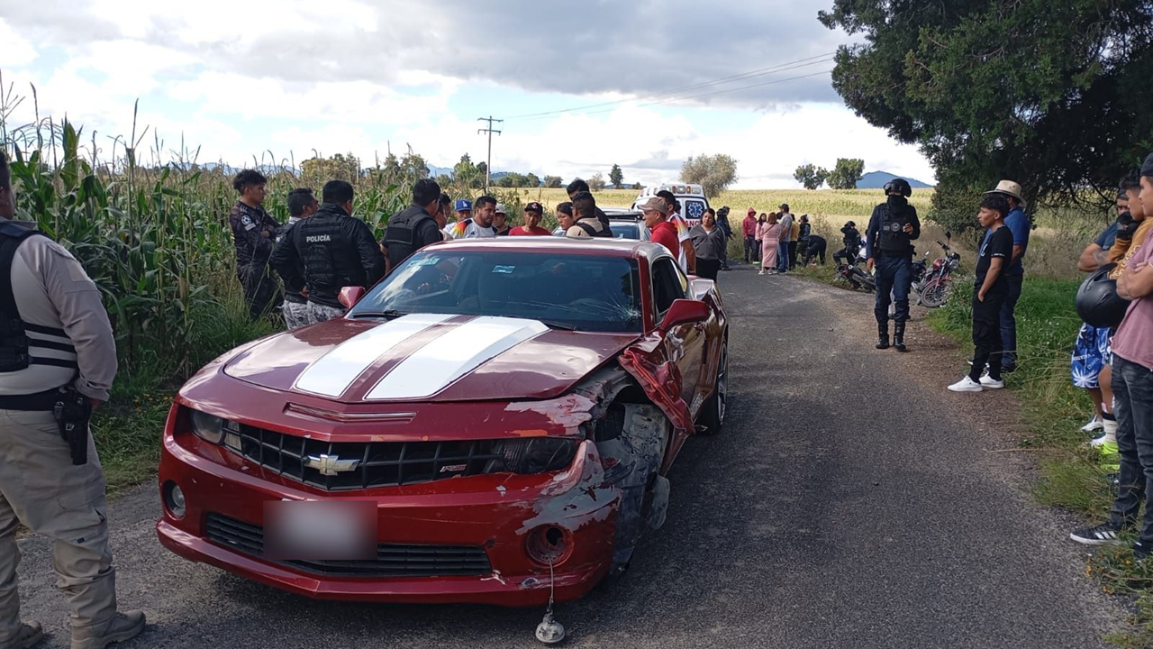 Accidente vial atendido por Seguridad Pública en Huamantla