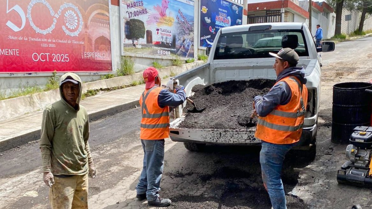 Ayuntamiento de Tlaxcala recomienda tomar vías alternas por rehabilitación de la calle Antonio Carvajal