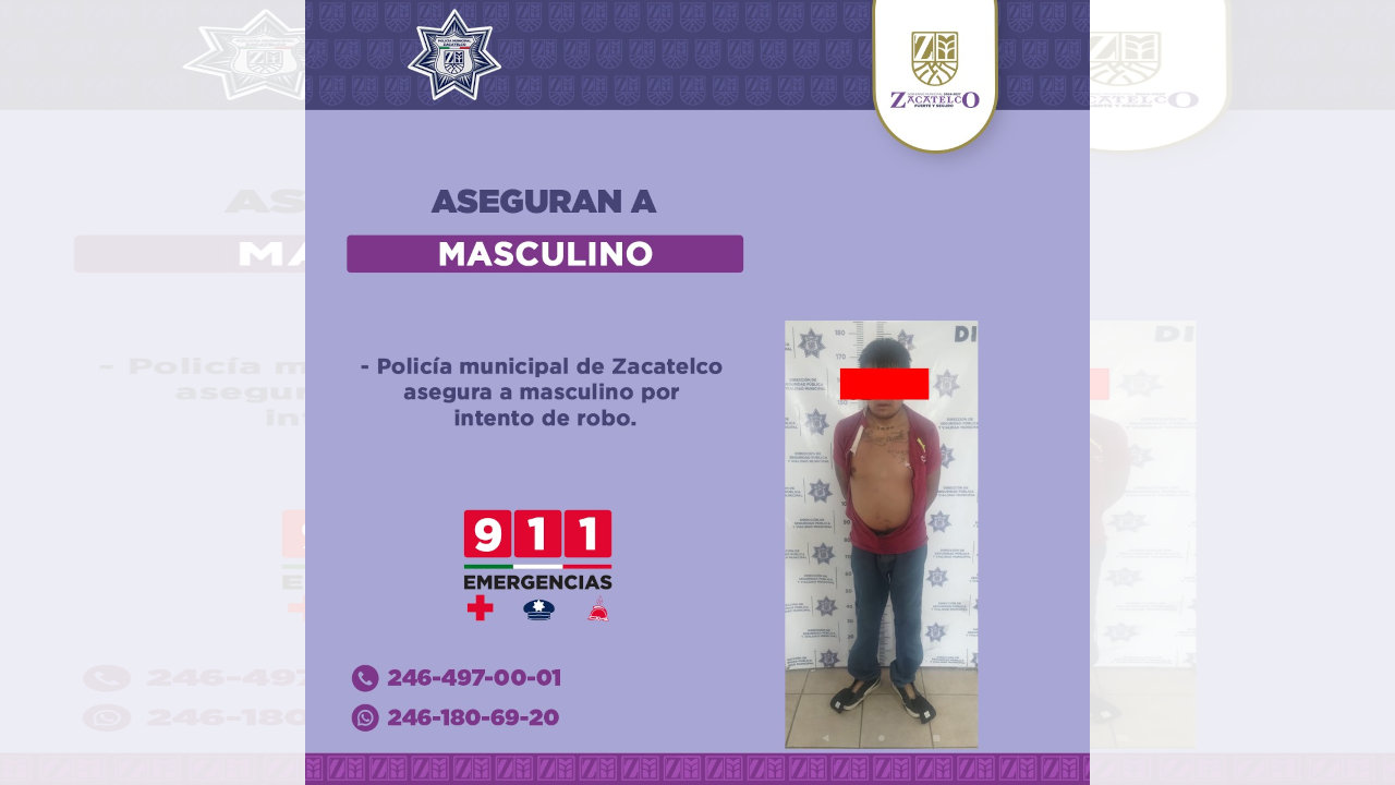 Detienen a un hombre por intento de robo