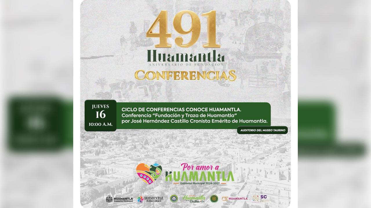 Continúan los ciclos de conferencias y cine en el marco del 491 aniversario de la fundación de Huamantla