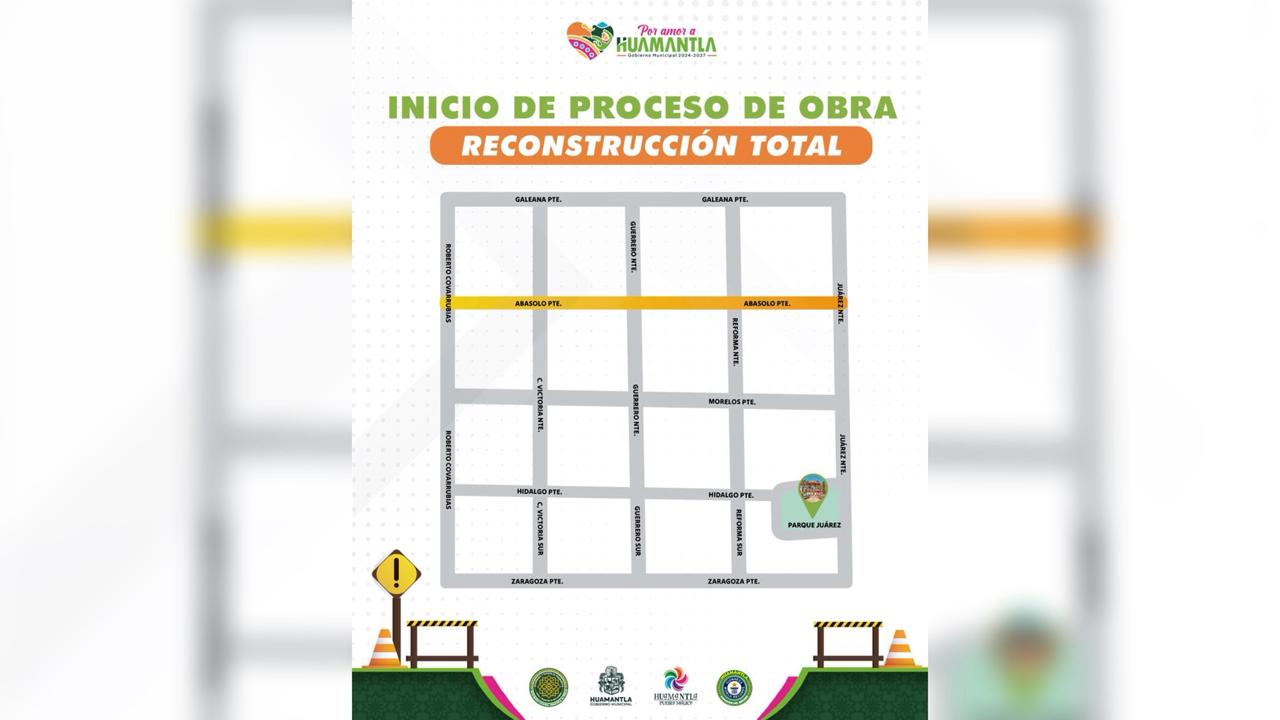 Inician los trabajos de reconstrucción de la calle Abasolo en Huamantla