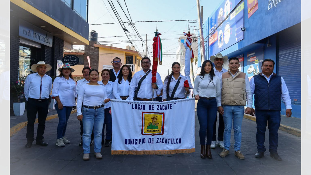 Zacatelco conmemora el CXV Aniversario del Inicio de la Revolución Mexicana con desfile cívico-escolar