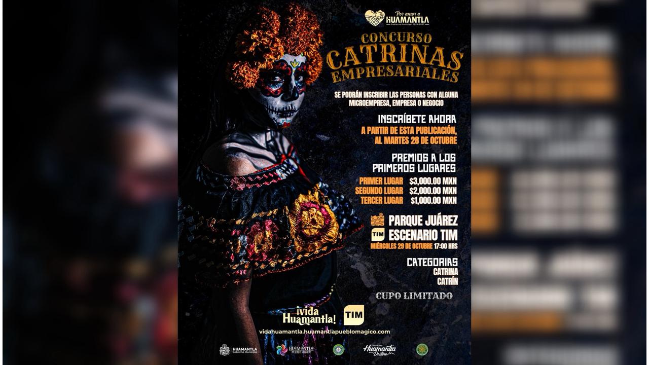 Invitan en Huamantla a participar en el Concurso de Catrinas Empresariales 2025