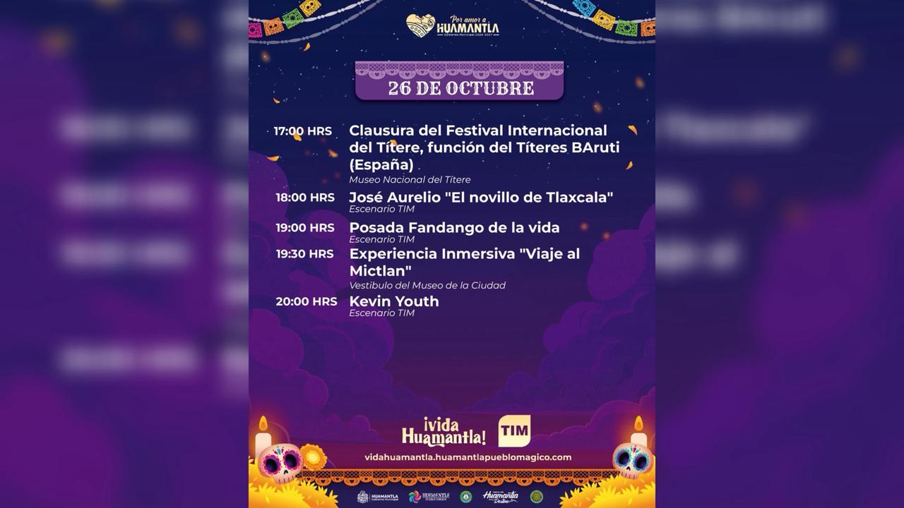 Huamantla invita a disfrutar las actividades del Festival Vida Huamantla este domingo
