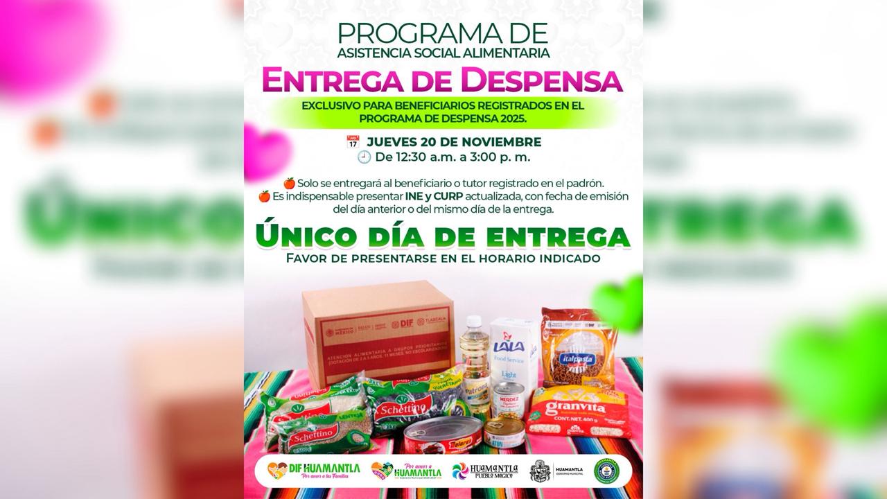 DIF Huamantla y SEDIF Fortalecen la Seguridad Alimentaria de Familias con la Entrega Periódica de Despensas