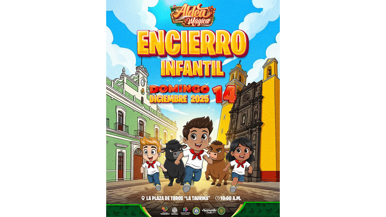 Niñas y niños celebrarán la tradición en el Encierro Infantil de la Aldea Mágica Huamantla