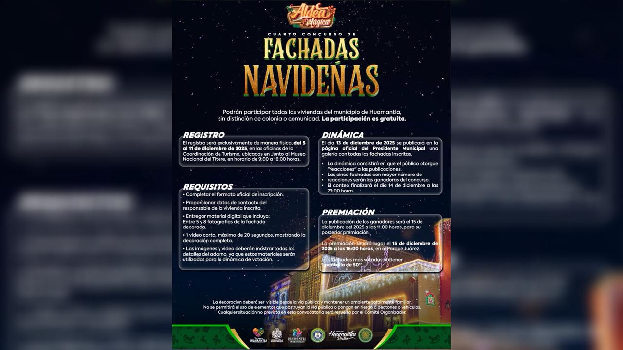 Invitan a participar en el 4to Concurso “Fachadas Mágicas” en Huamantla