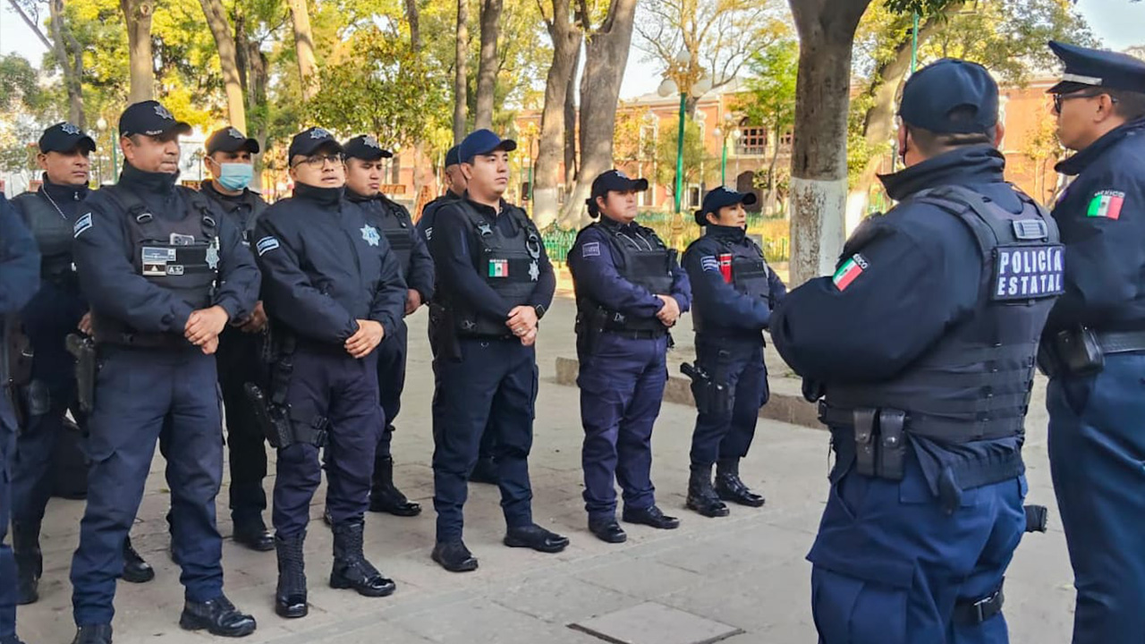 Policía municipal de Tlaxcala en coordinación con la SSC refuerza vigilancia bancaria con operativo centinela