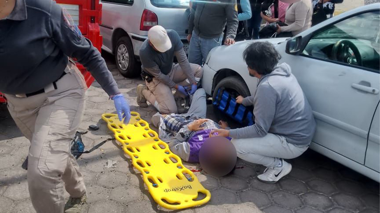 Atiende Policía Municipal de Huamantla accidente de tránsito con lesionado y detiene a presunto responsable