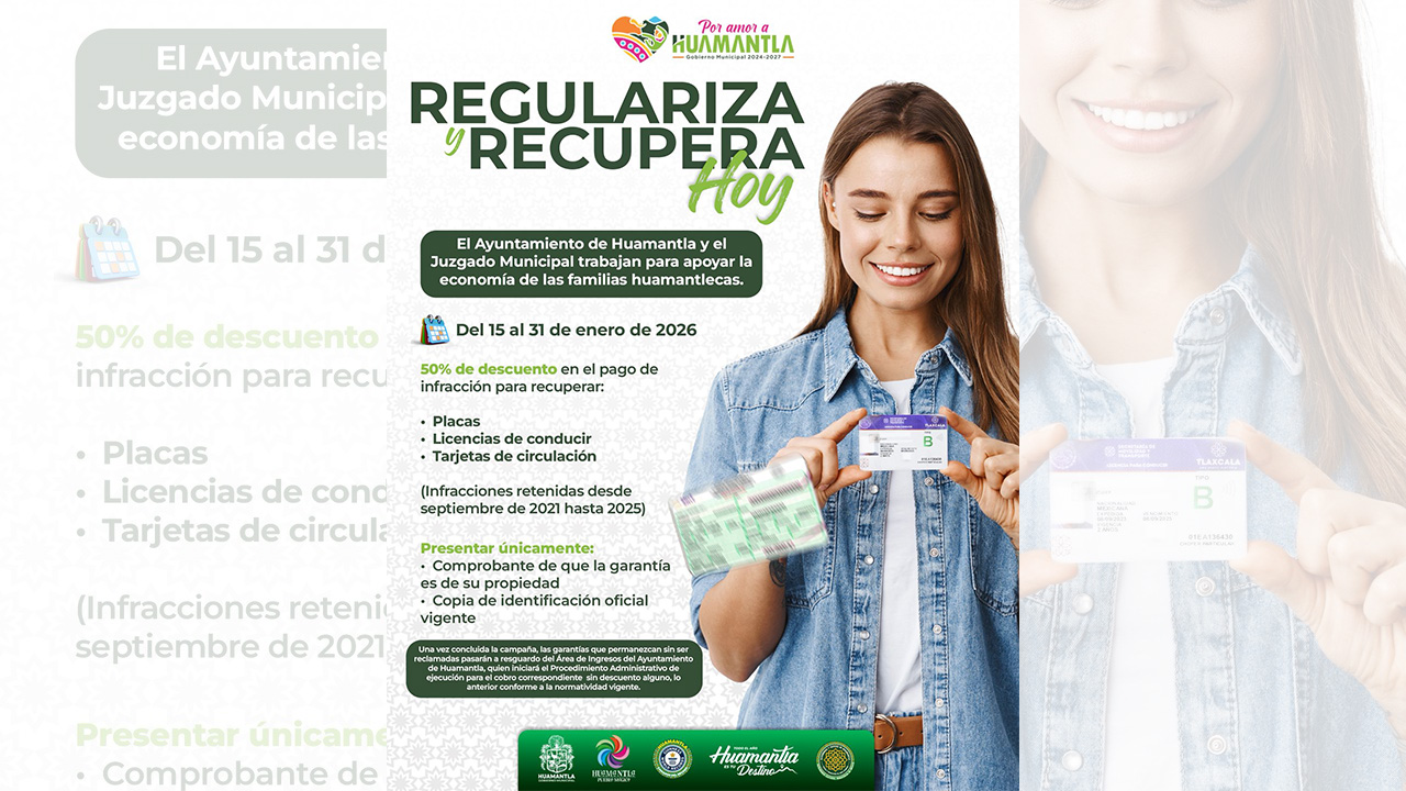 Ayuntamiento de Huamantla lanza la campaña “Regulariza y Recupera Hoy”