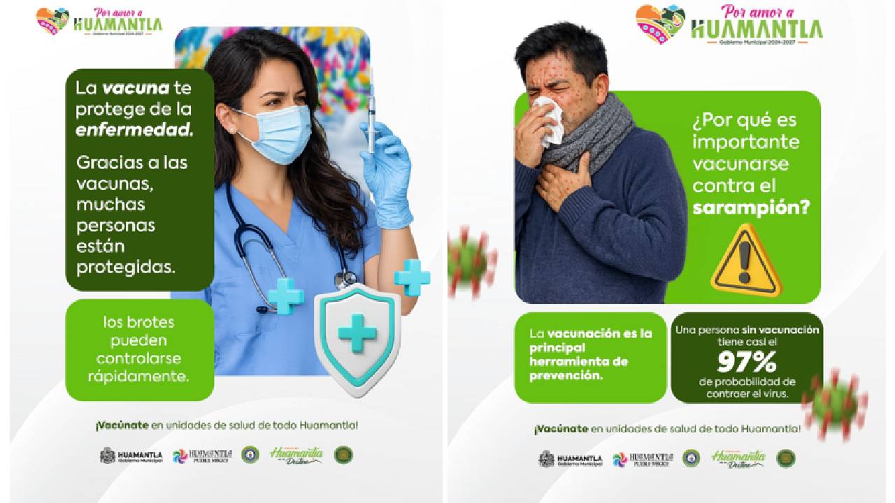 Emite Gobierno de Huamantla Recomendaciones Preventivas ante el Sarampión