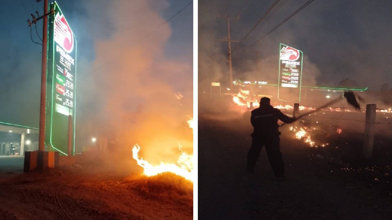 Se atiende y controla incendio de pastizal en San Francisco Yancuitlalpan