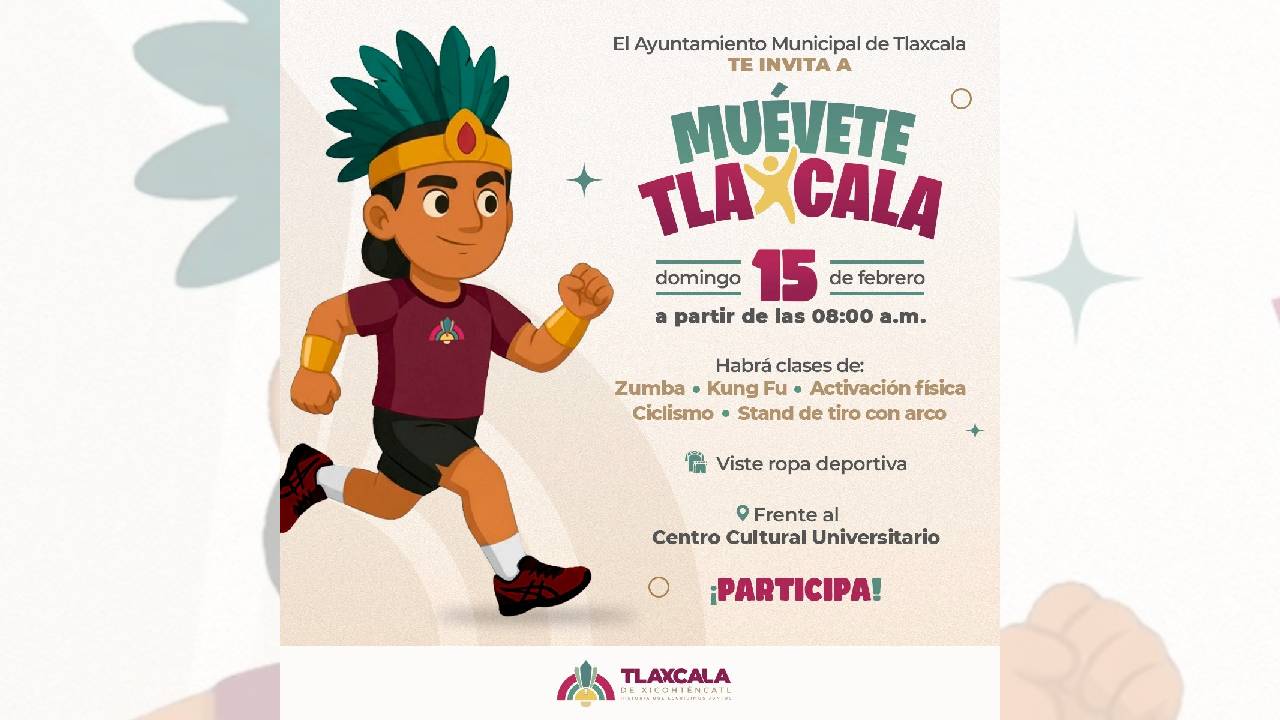 Invita Alcalde Alfonso Sánchez García al Circuito Familiar “Muévete Tlaxcala” que Iniciará el Domingo 15 de Febrero