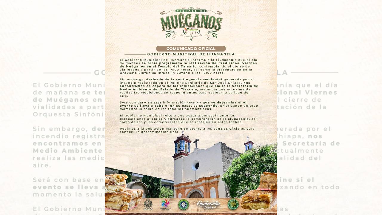 Tradicional Viernes de Muéganos en el Templo del Calvario, Huamantla