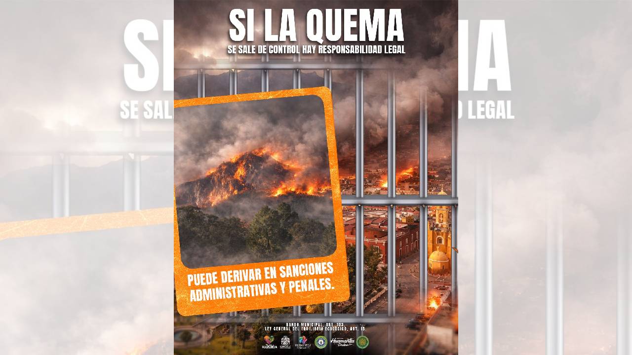 Evitar quemas de pastizales es clave para prevenir incendios mayores y sanciones legales