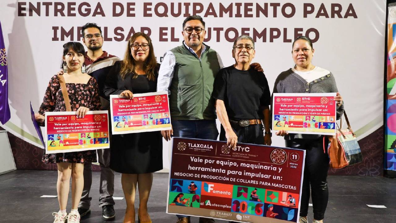 Emprendedores de Zacatelco reciben equipamiento para impulsar el autoempleo