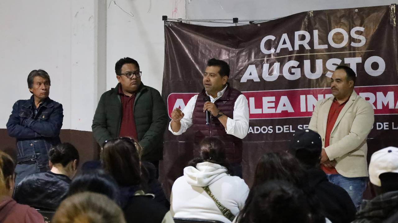 Arranca Carlos Augusto trabajo en territorio y lleva mensaje de la 4t casa por casa en Tlaxco