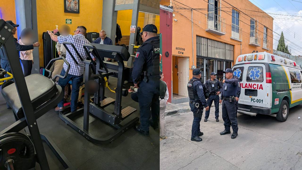 Atienden cuerpos de seguridad reporte de persona lesionada en gimnasio de Huamantla