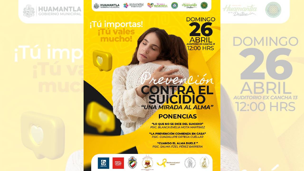 Huamantla Promueve la Salud Mental con Jornada de Prevención del Suicidio