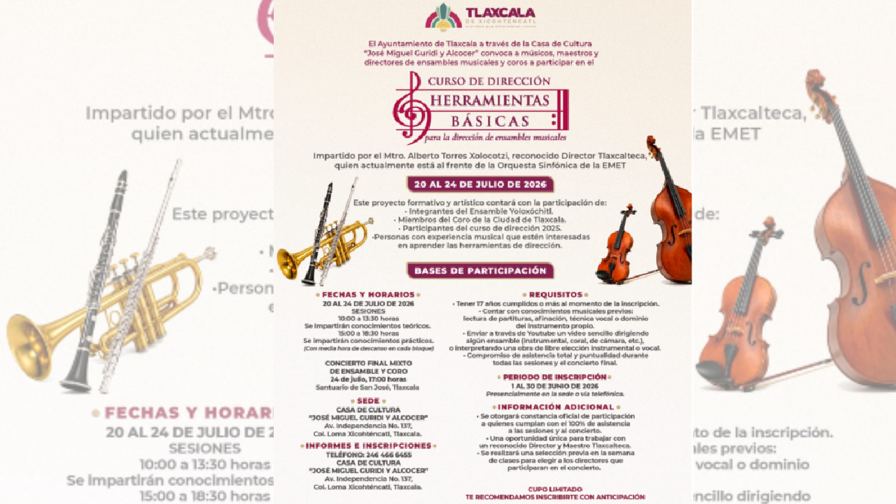 Gobierno de Alfonso Sánchez García acerca espacios de formación musical a la ciudadanía
