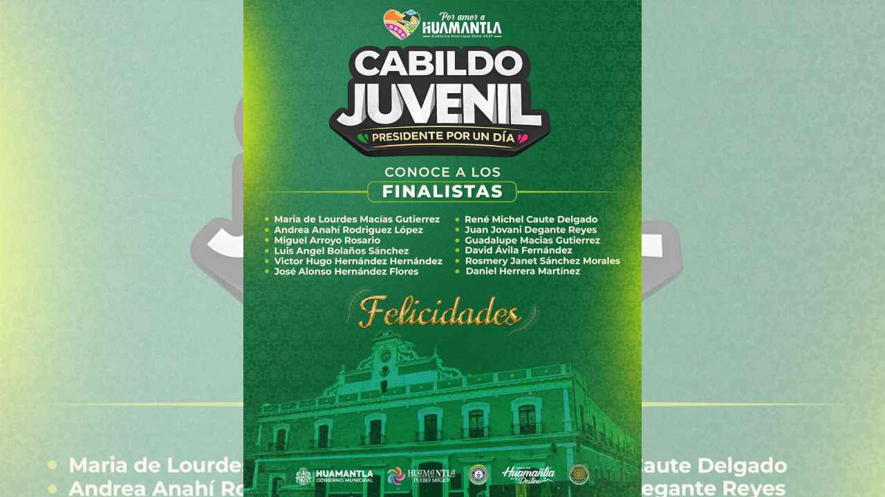 Gobierno municipal de Huamantla da a conocer a las y los finalistas de “Presidente por un Día”