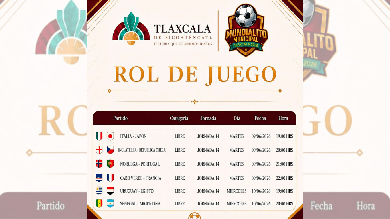 El “Mundialito municipal 2026” entra en su etapa decisiva con grandes duelos en Tlaxcala capital