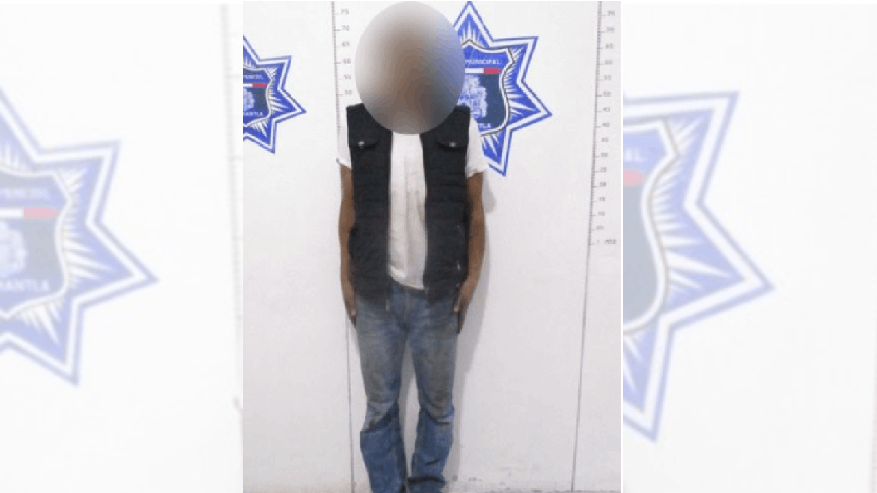 La dirección de seguridad pública de Huamantla detiene a hombre por probable portación de arma de fuego hechiza