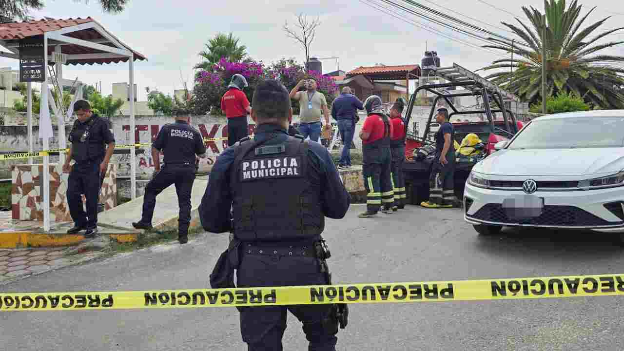 Policía Municipal de Tlaxcala resguarda la zona de hombre hallado sin signos vitales en Tlacomulco