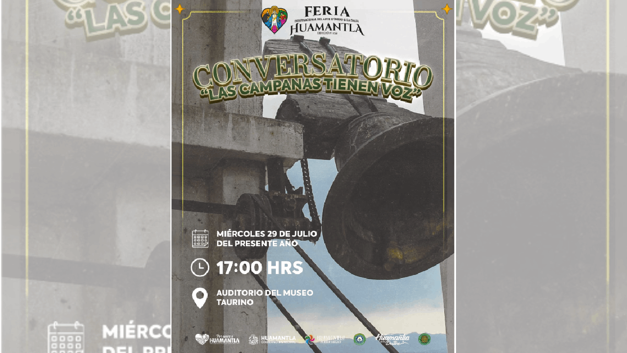 Huamantla fortalece su identidad cultural con el conversatorio "Las campanas tienen voz"