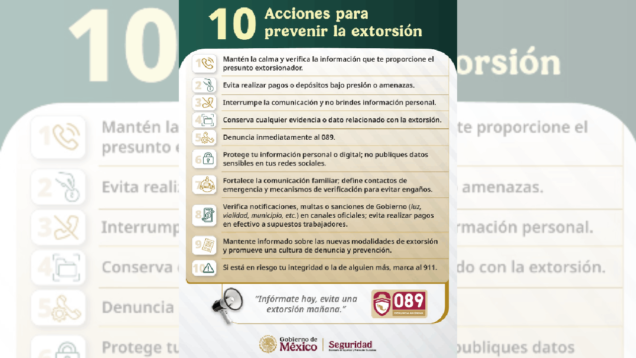 Gobierno Municipal de Huamantla se suma a la campaña nacional de prevención contra la extorsión