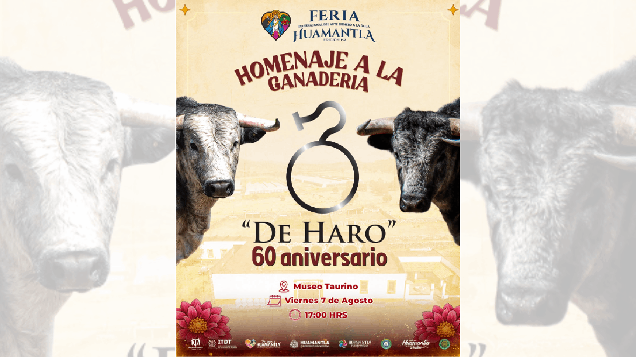 Huamantla rendirá homenaje a la Ganadería “De Haro” por 60 años de historia y tradición