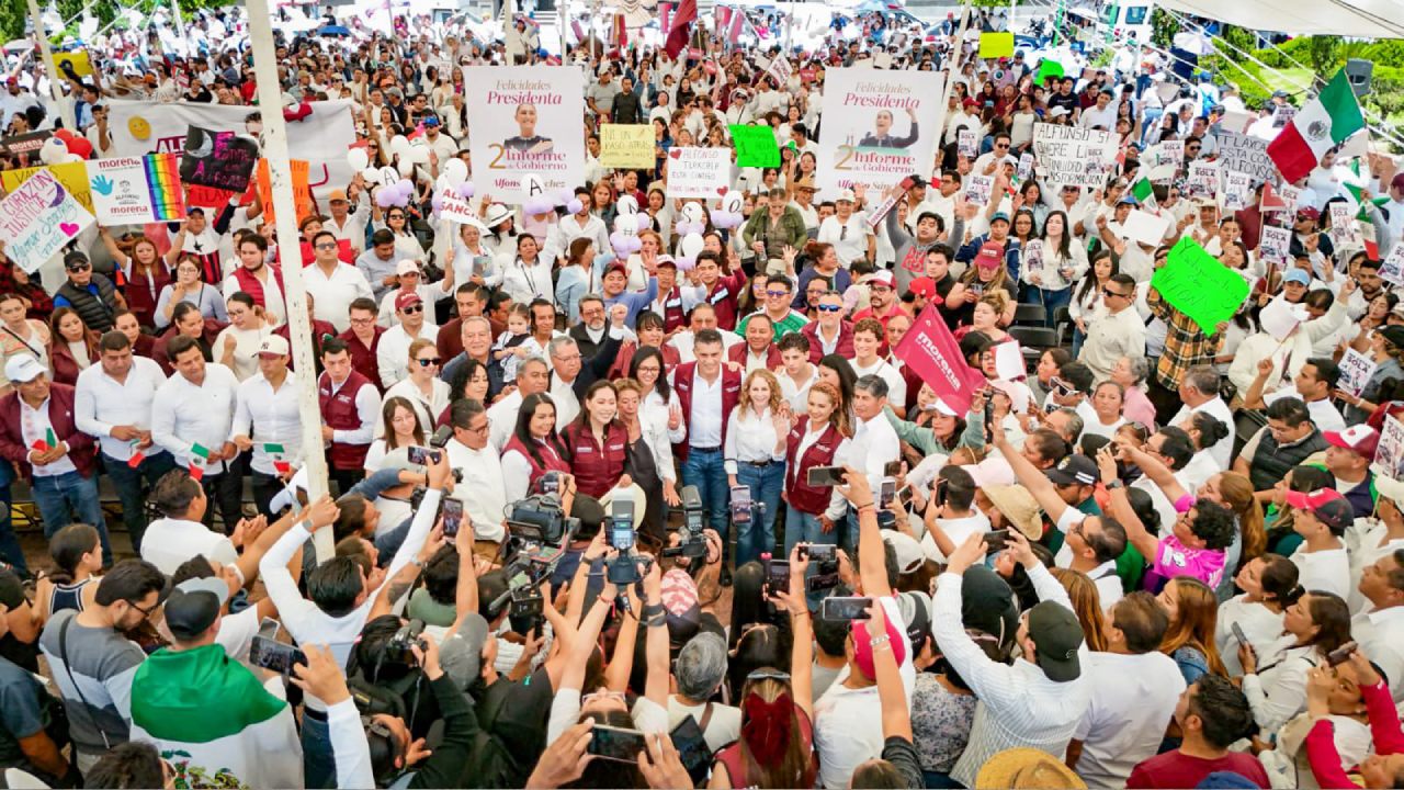 Al grito de ¡COORDINADOR! y acompañado con más de cinco mil ciudadanos Alfonso Sánchez García se perfila para coordinador en Tlaxcala