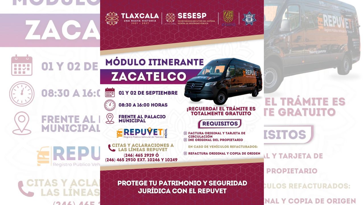 Zacatelco impulsa campaña gratuita de instalación de chip REPUVET para fortalecer la seguridad vehicular