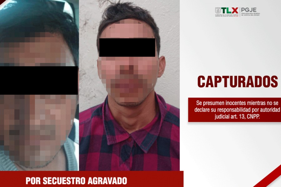 En operativo capturan PGJE y CONASE a dos hombres por secuestro y liberan a dos víctimas