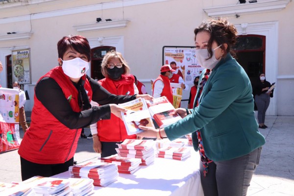 Brigadas Municipales de Huamantla entregarán más de 20 mil dípticos informativos sobre prevención de COVID-19 e Influenza