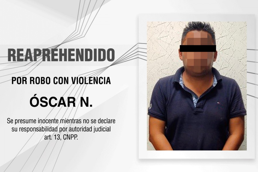 Reaprehenden procuraduría de Tlaxcala y fiscalía de EDOMEX a persona por robo con violencia