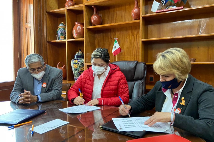 Firman convenio de colaboración Ayuntamiento de Tlaxcala y AJUPAZ