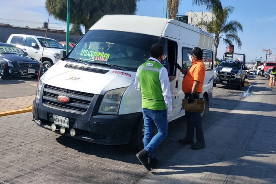 Implementan dependencias estatales operativo de supervisión de medidas sanitarias en el transporte público