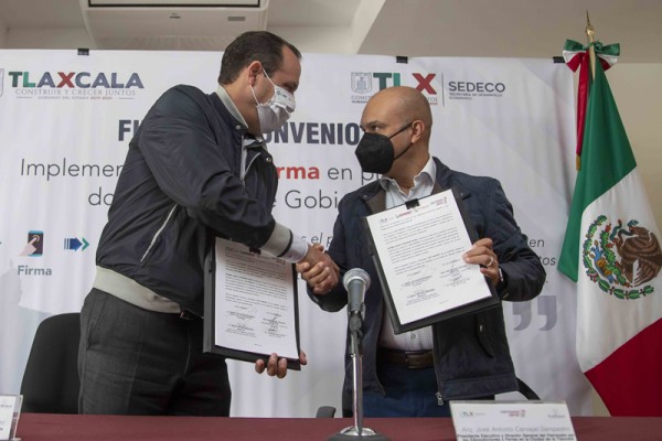 Signan SEDECO y Patronato para las Exposiciones y Ferias en la Ciudad de Tlaxcala convenio para uso de Firma Electrónica Avanzada @GobTlaxcala