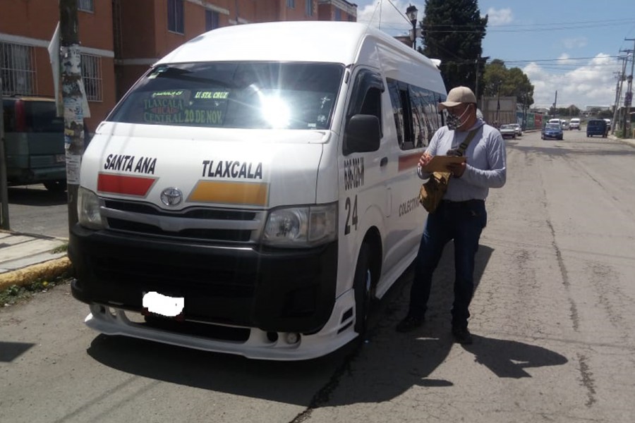 Mantiene SECTE supervisión permanente de medidas sanitarias en unidades de transporte público