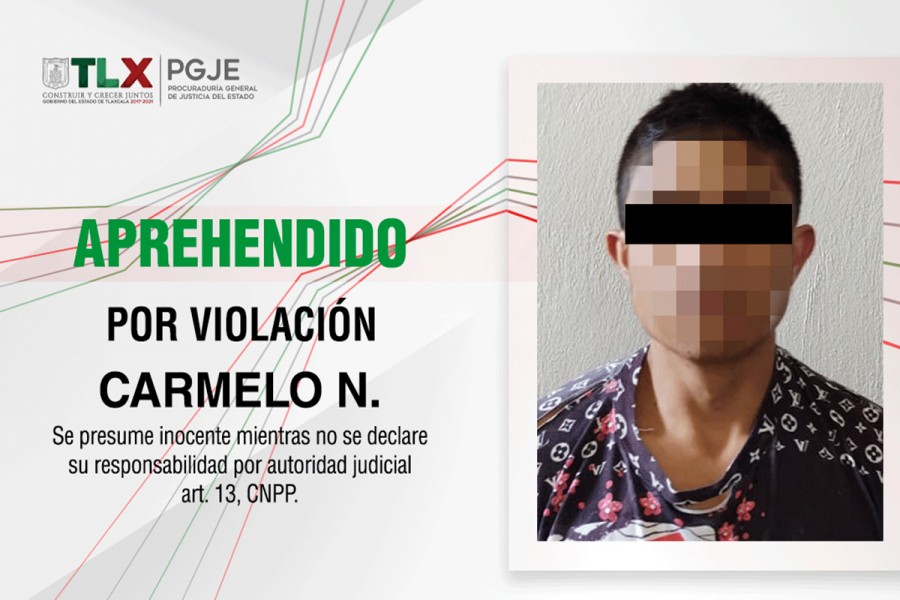 Capturan PGJE a culpable por violación