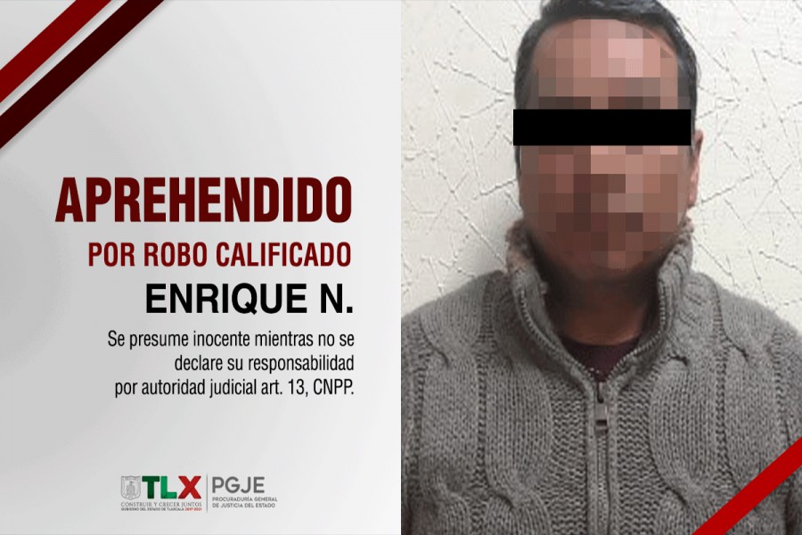 Aprehenden PGJE  a imputado por robo calificado