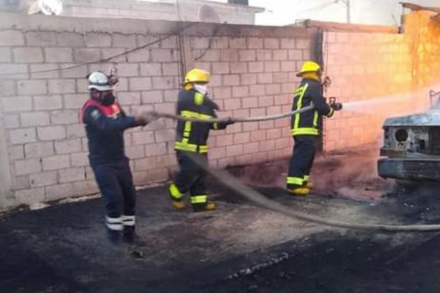 Tiende CEPC incendio en domicilio particular de Calpulalpan