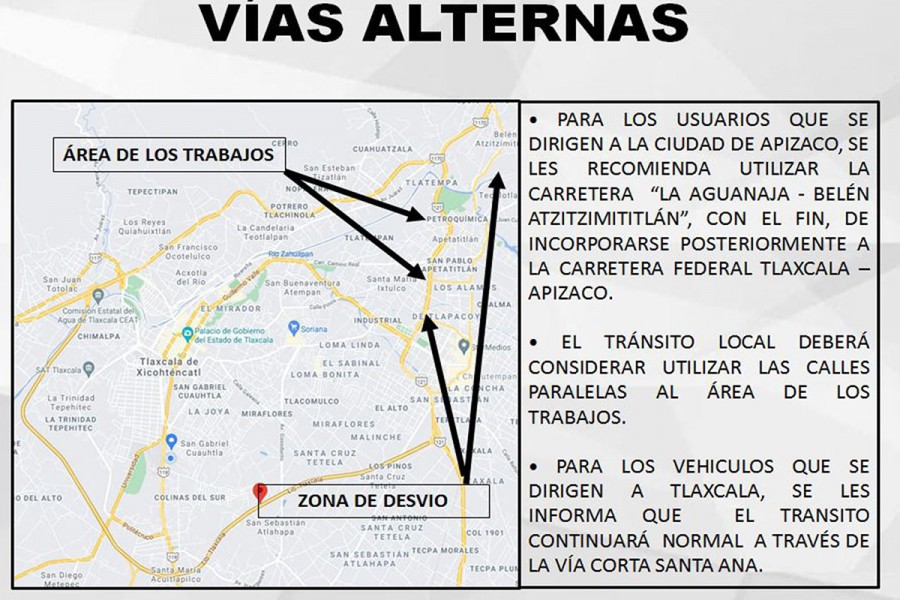 SECODUVI, SSC y CEPC recomiendan tomar vías alternas en el viaducto San Pablo- Apetatitlán, del 31 de mayo al 2 de junio