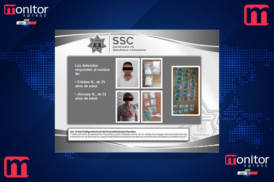 La SSC asegura en acciones diferentes sustancias ilegales y detiene a dos sujetos